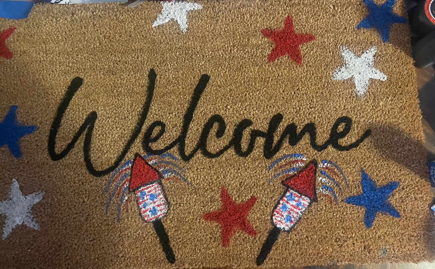 Welcome Star Coir Doormat