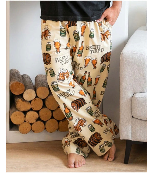 Beery Tired Men's Beer Keg PJ Pant