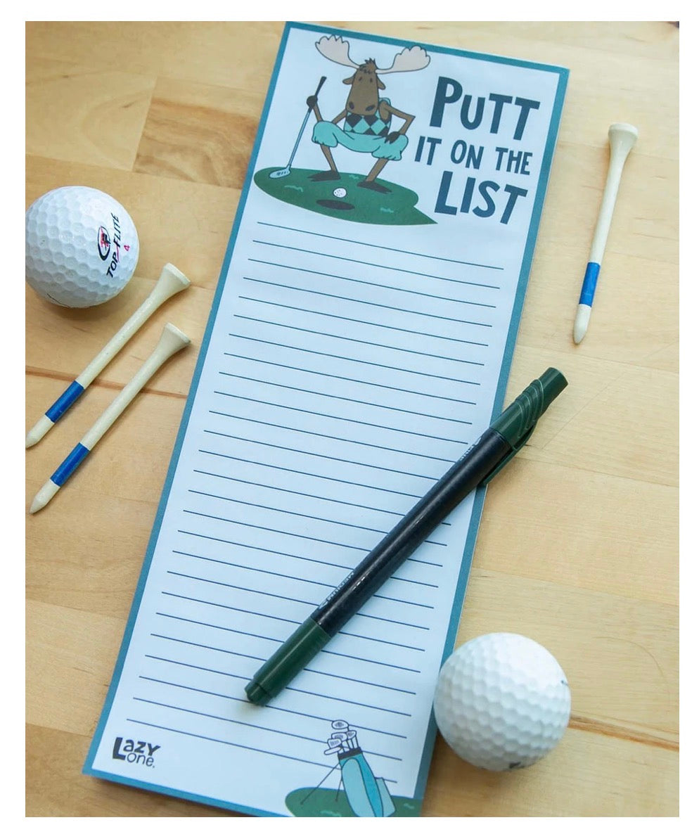 Putt It On My List (Lined) Notepad