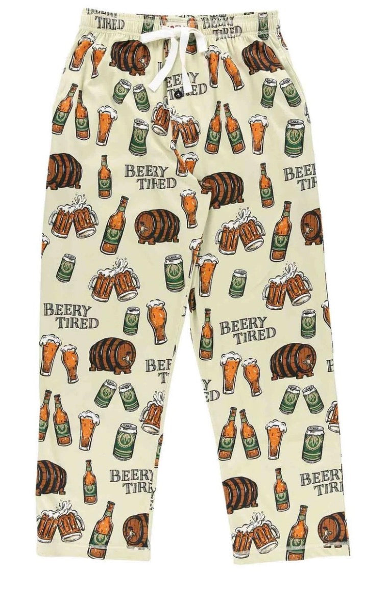 Beery Tired Men's Beer Keg PJ Pant
