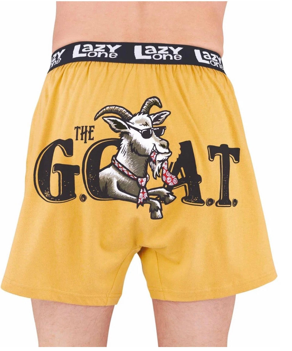 The G.O.A.T Men's Funny Yellow Boxer