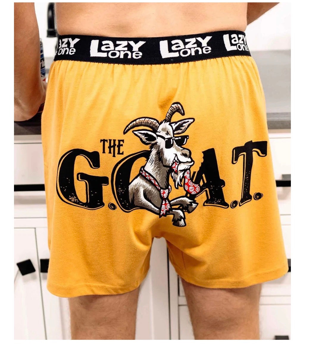 The G.O.A.T Men's Funny Yellow Boxer