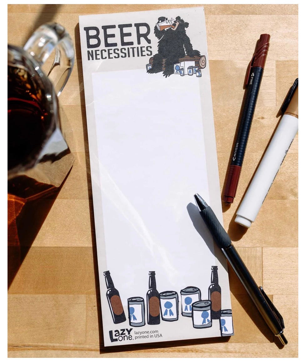 Beer Necessities Notepad