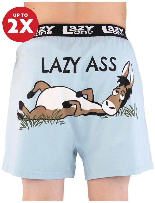 Lazy Ass Donkey Funny Blue Boxer