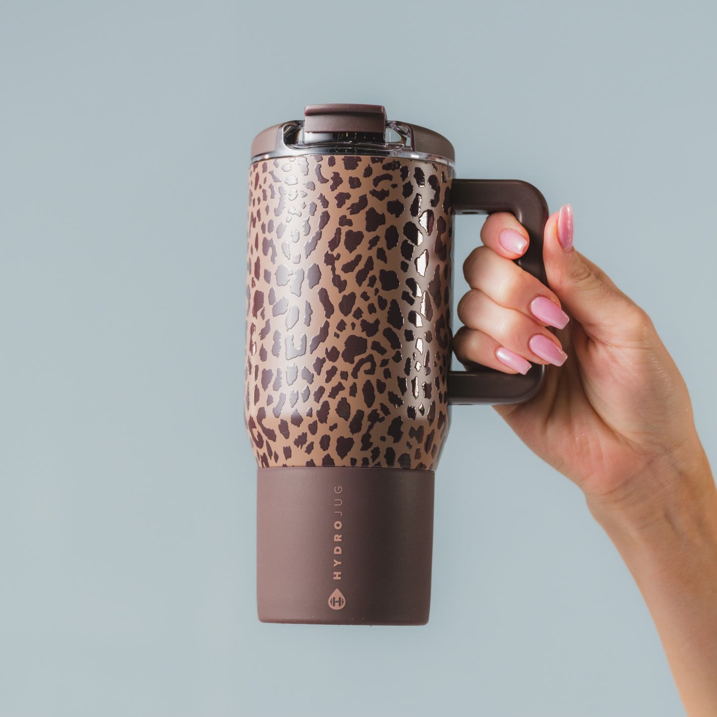 Brown Leopard Hydrojug 20oz Traveler Coffee Mug