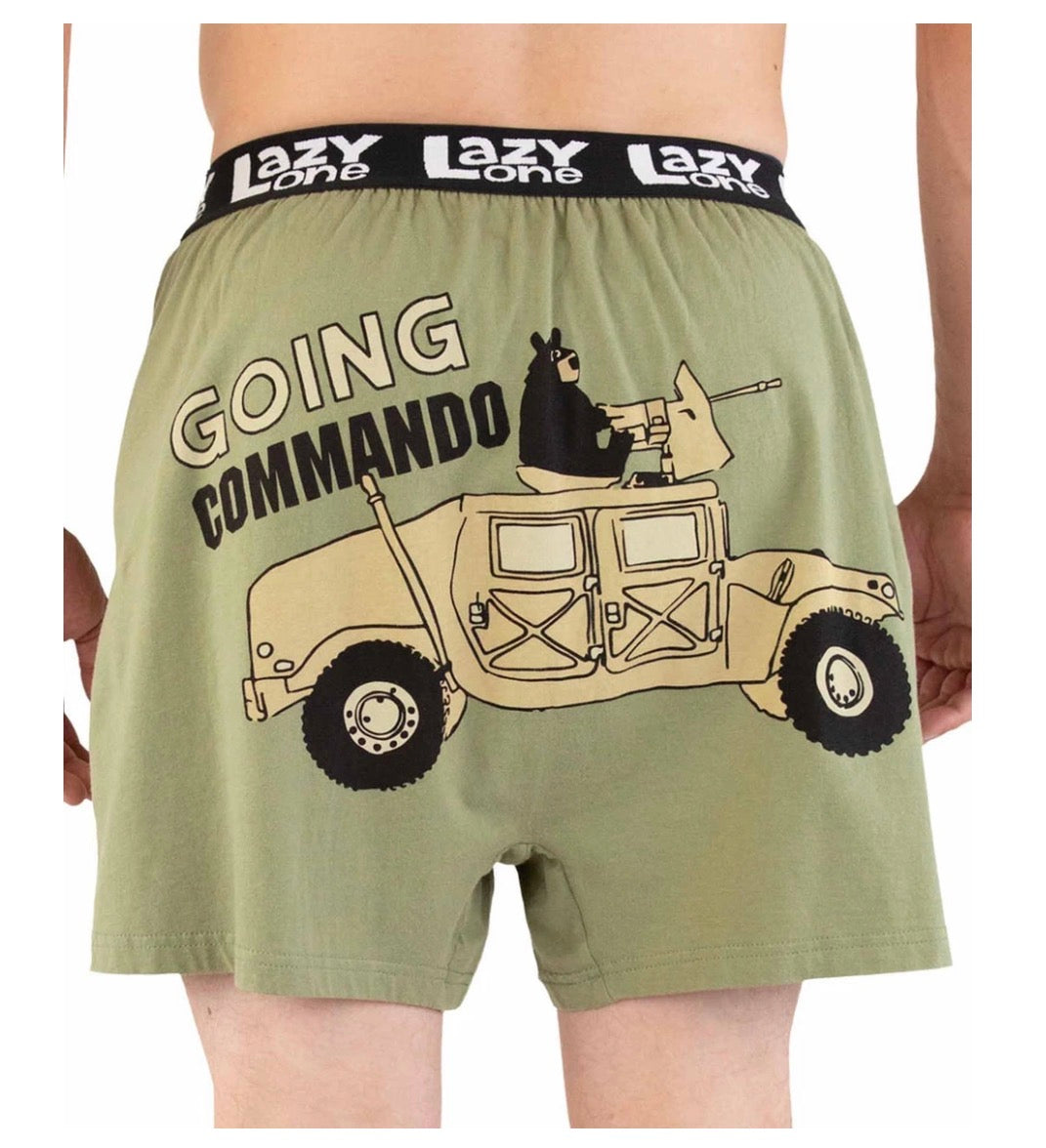 Going Commando Men's Funny Bear Boxer