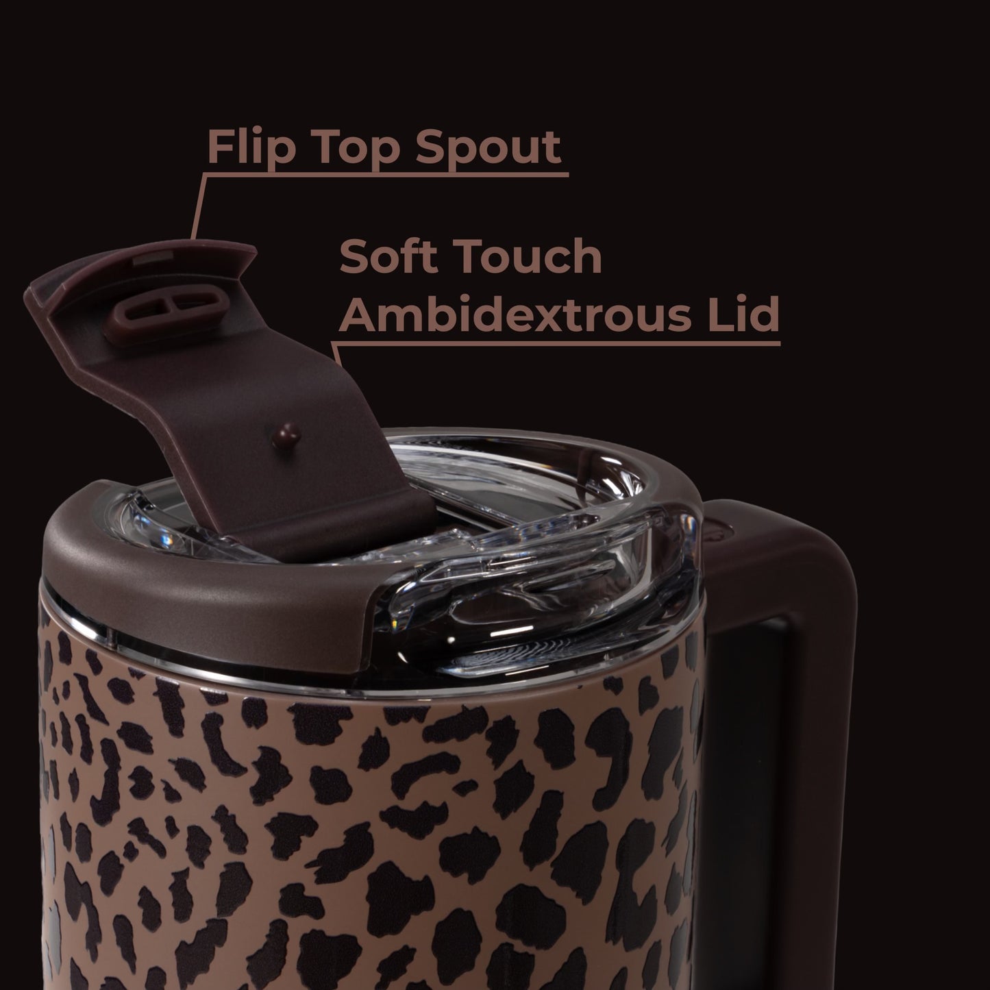 Brown Leopard Hydrojug 20oz Traveler Coffee Mug