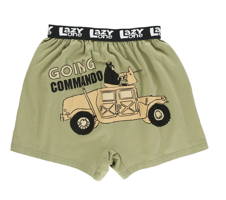 Going Commando Men's Funny Bear Boxer
