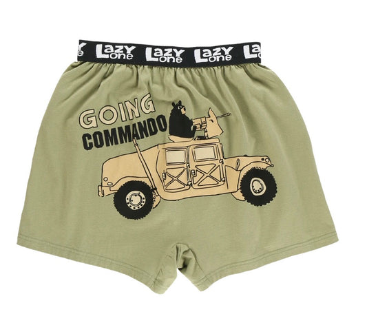 Going Commando Men's Funny Bear Boxer