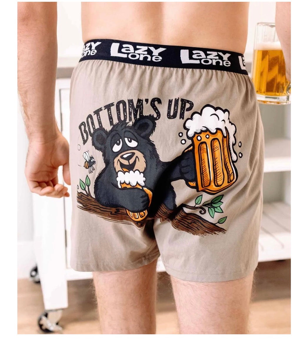Bottoms Up Tan Men's Funny Boxer