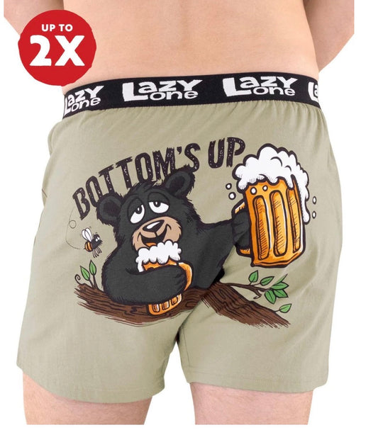 Bottoms Up Tan Men's Funny Boxer