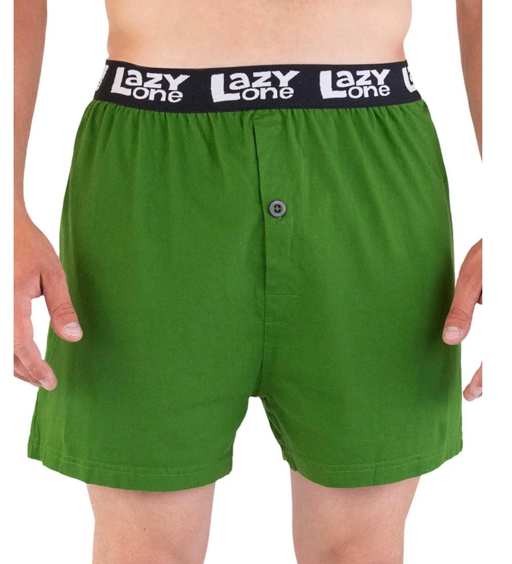 Buck Naked Green Men's Deer Funny Boxer