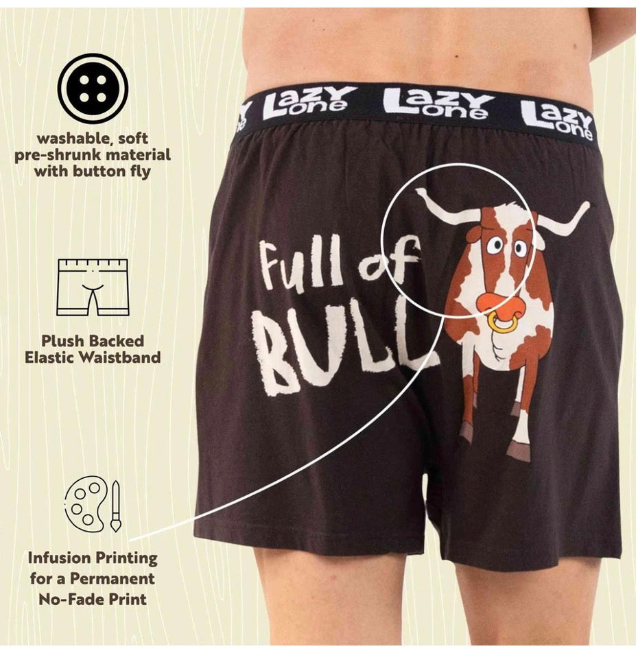 Full of Bull Men's Funny Boxer