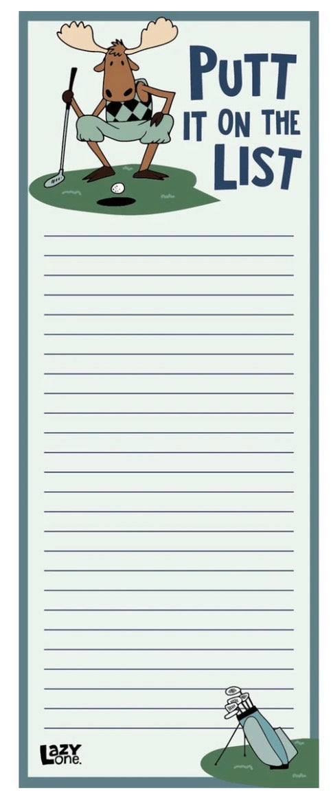 Putt It On My List (Lined) Notepad