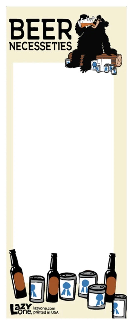 Beer Necessities Notepad