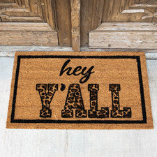 Hey Y’all Leopard Coir Doormat