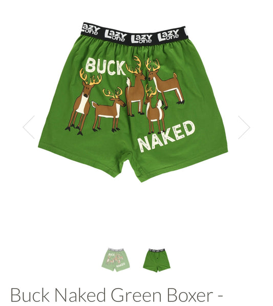 Funny Saying Boxers (Buck Naked)