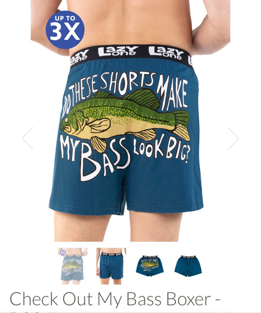 Funny Saying Boxers (Does these shorts make my bass look big)